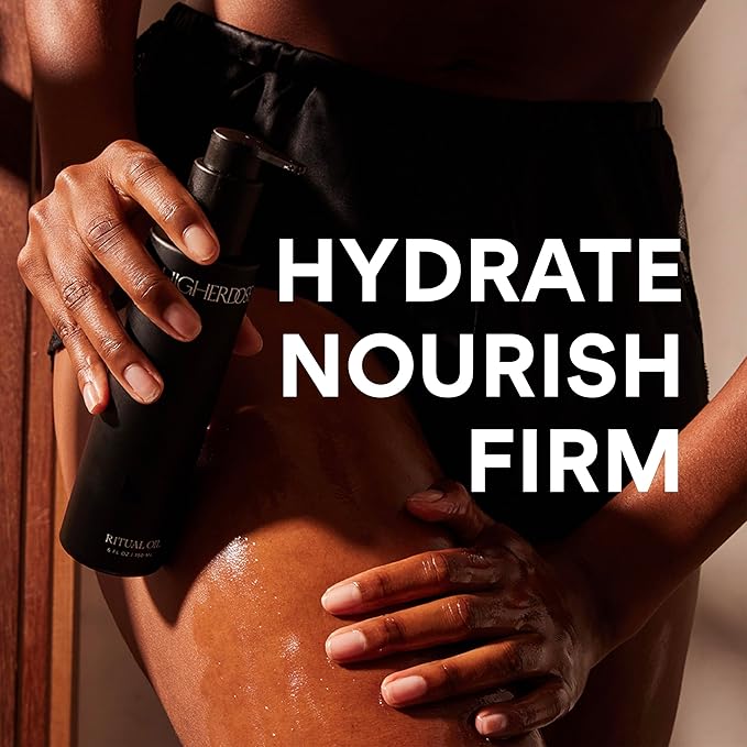 HigherDOSE Ritual Oil - Ayurvedic Daily Nourishing Body Oil for Dry Skin - Moisturizing Body Oil Enriched with Sea Buckthorn & Essential Oils to Deliver Nourished, Toned & Glowing Skin (5 Fl Oz)-BrightBean Baby