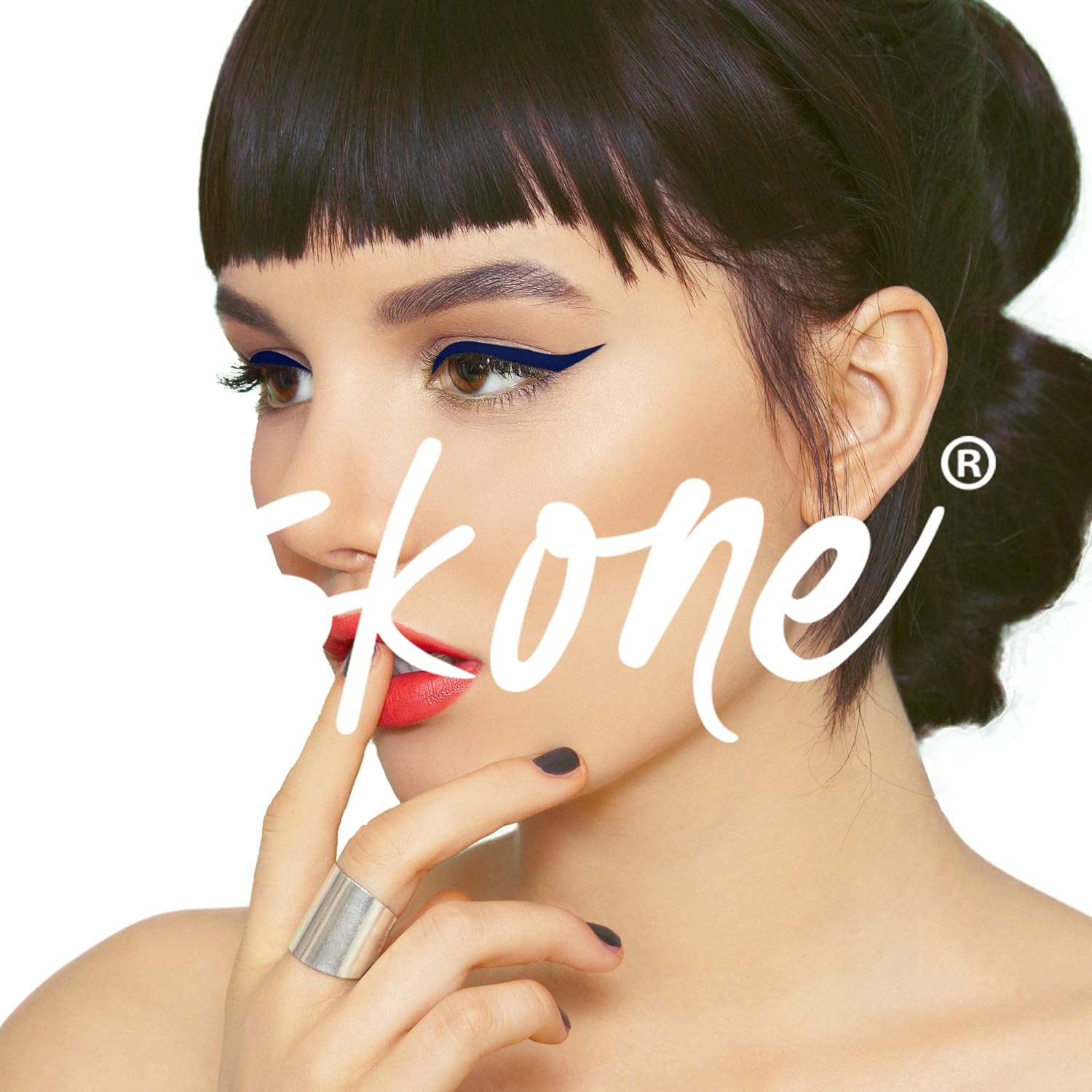 Skone Cosmetics Insanely Intense Tattooed Eyeliner Pen - Waterproof Liquid Eyeliner, Long Lasting, Sweat Proof, Smudge Proof Felt Tip Liquid Eyeliner - Pigmented Eye Liner Makeup - Navy (0.07oz)-BrightBean Baby