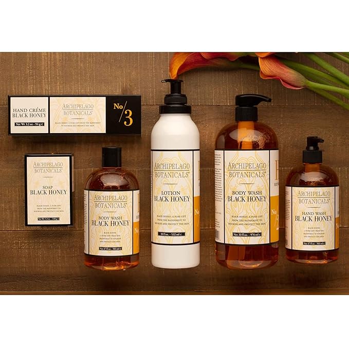 Archipelago Botanicals Black Honey Lotion, Hydrating Body Lotion for Dry Skin, Nourished and Healthy Skin Care, Paraben-Free, Phthalate-Free, 18 oz-BrightBean Baby