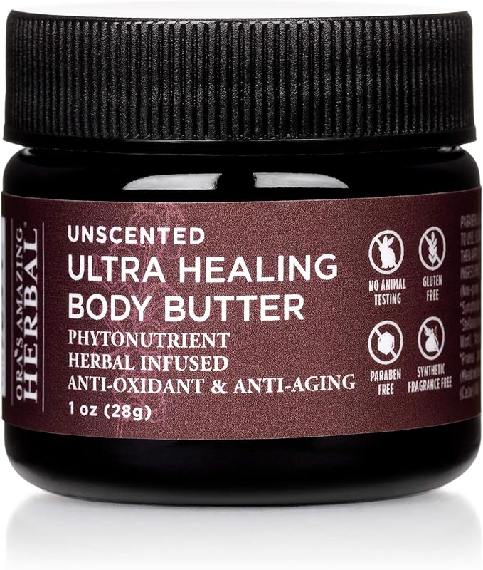 Ora's Amazing Herbal Unscented Moisturizer Travel Set, Touchy Skin Salve, Unscented Body Butter & Body Oil Set, Travel Size, Eczema and Senstivie Skin-BrightBean Baby