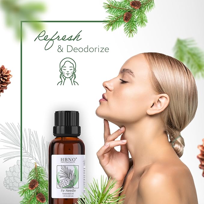 HBNO Fir Needle Essential Oil - 1 oz (30ml) Travel Size - Natural Fir Needle Oil - Perfect for Cleaning, Aromatherapy, DIY, Soap & Diffuser-BrightBean Baby