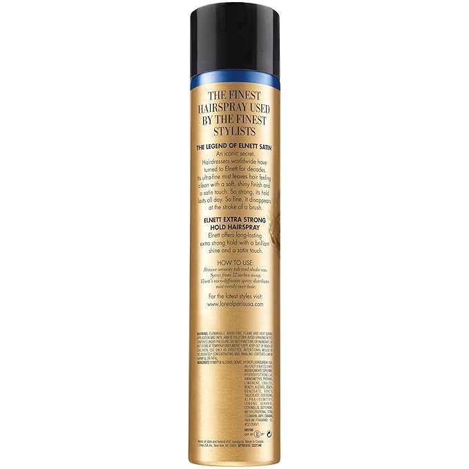L'Oreal Paris Elnett Satin Extra Strong Hold Hairspray 11 Ounce (1 Count) (Packaging May Vary)-BrightBean Baby