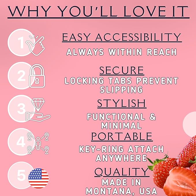 Keychain Holder EOS Lip Balm Stick (Keychain Only) - Travel Size Lip Balm Chapstick - Healing Stick - Made in USA-BrightBean Baby