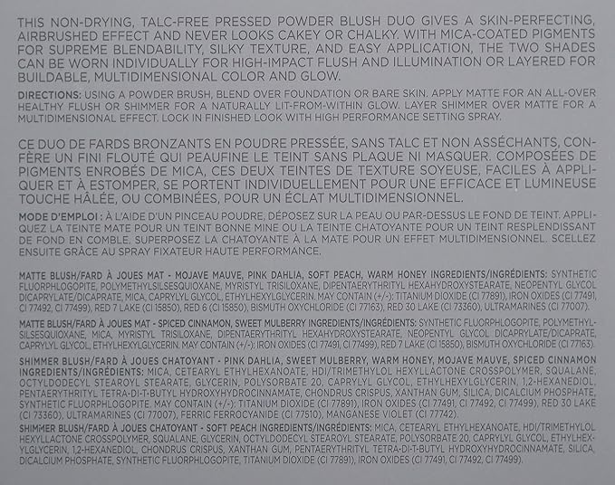 COVER FX Monochromatic Powder Blush Duo - Spiced Cinnamon: Terracotta Flush - Matte + Shimmer Finish - Create Custom, High Impact Color-BrightBean Baby