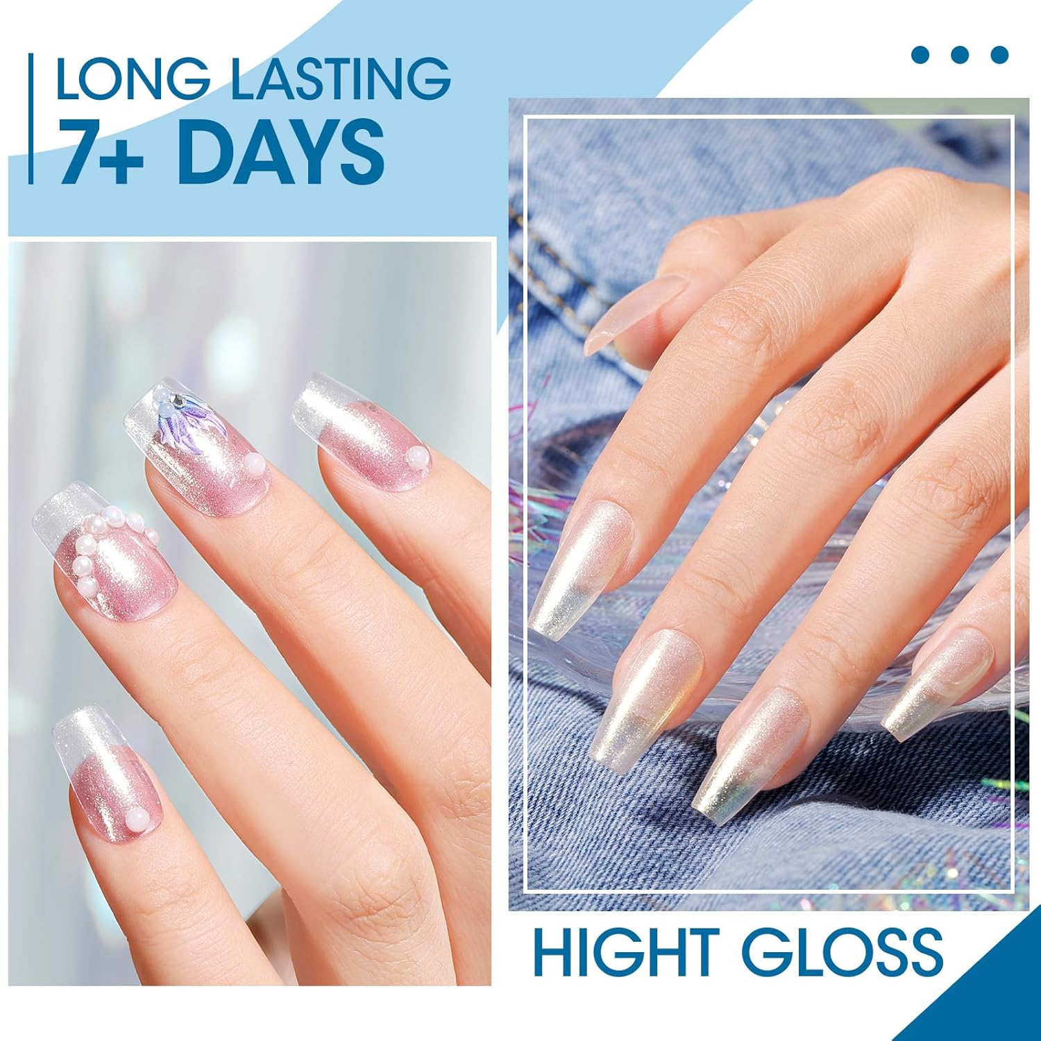 GELLEN Shimmer Pastel Nail Polish, Buildable Sheer Natural Regular Nail Polish Quick Dry Translucent 6 Colors Set for Acrylic Natural Nails Home Salon, Non Gel, Chip Resistant, Hema Free, Non-toxic-BrightBean Baby