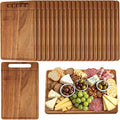 Nuenen 40 Pcs Bulk Wood Cutting Board with Handle 12 x 7.8 Inch Acacia Bamboo Wooden Kitchen Serving Chopping Boards for Pizza, Bread, Charcuterie, Fruit, Vegetables (Acacia)