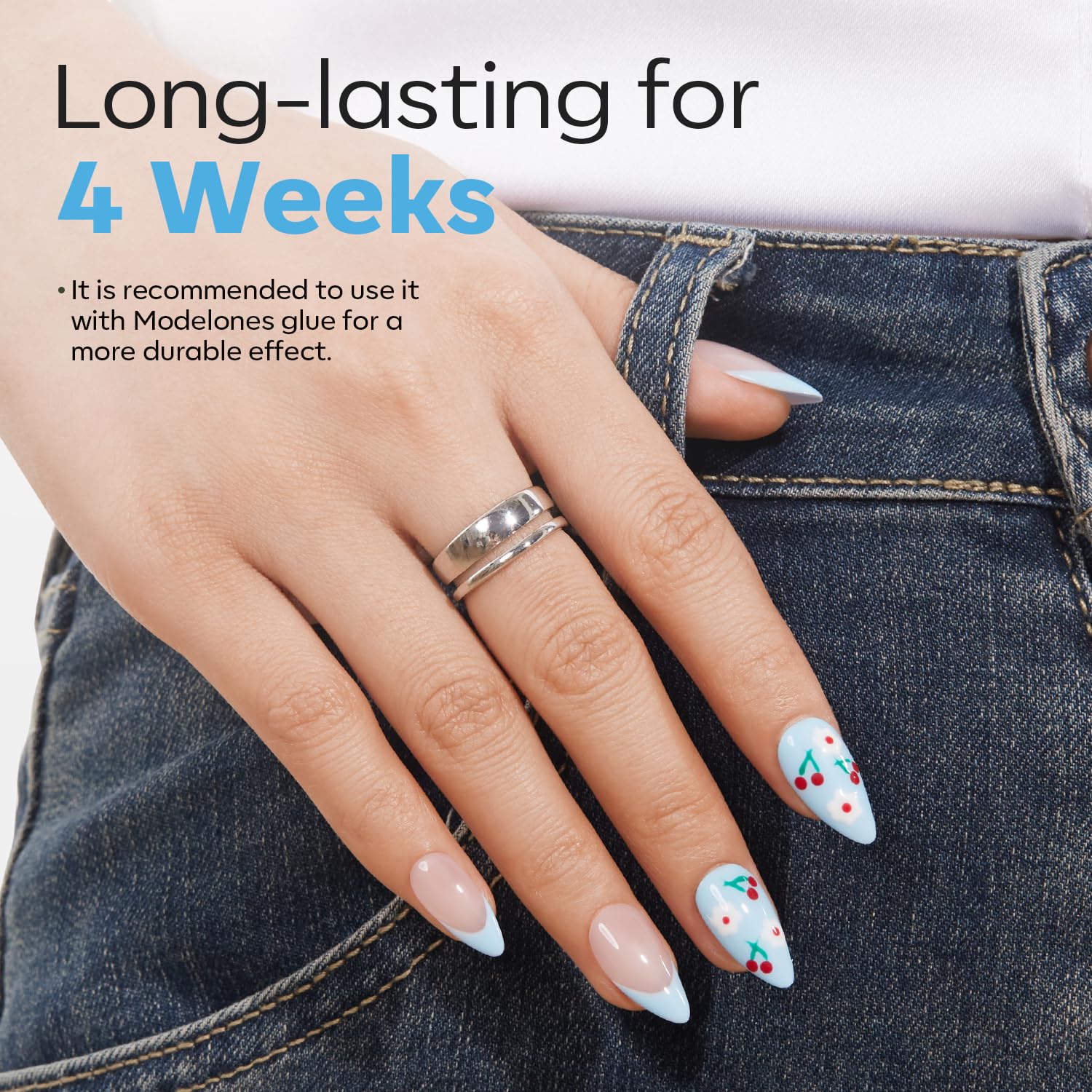 Modelones Extra Short Almond Fake Nail Tips - 510Pcs Half Cover Gel Tips Pre-shaped Clear Acrylic Gel Kit False Press on Nails for Extension DIY Salon 15Sizes-BrightBean Baby