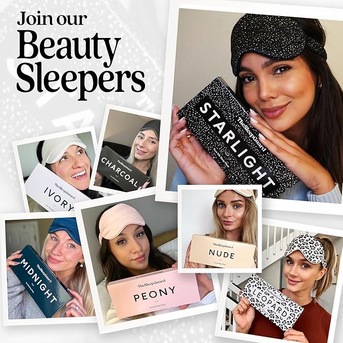 Pure Silk Sleep Mask [100% 6A Mulberry Silk, 22 Momme] Light Blocking Travel Essentials. Eye Masks for Sleeping. Black Oeko-Tex Blindfold. Eye Covers for Men & Women-BrightBean Baby