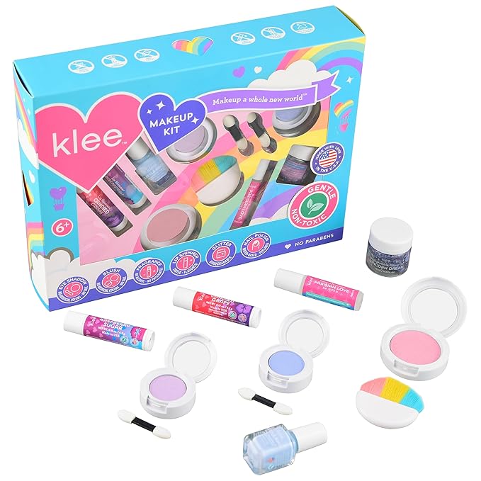 Luna Star Klee Ultimate Makeup Kit. Gentle and Non-Toxic. Kid-Friendly. Made in USA. (Arc of Joy)-BrightBean Baby