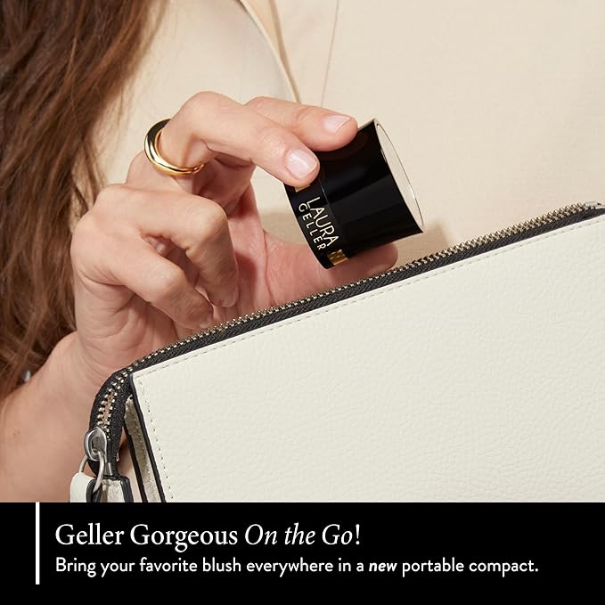 LAURA GELLER NEW YORK Baked Blush-n-Brighten Baked to Go - Ethereal Rose - Travel Size Blush-BrightBean Baby