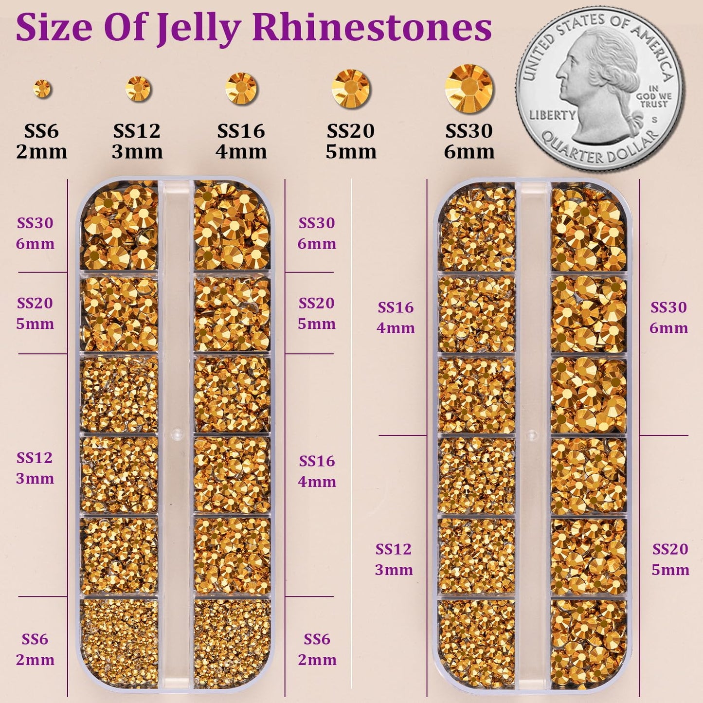 Resin Jelly Rhinestones for Crafting with B7000 Jewelry Glue, 2 Boxes Gold Flatback Crystals with 3Pcs 10ml Glue, Bedazzling Non Hotfix Gems for DIY Tumblers Clothing Shoes Manicure-BrightBean Baby