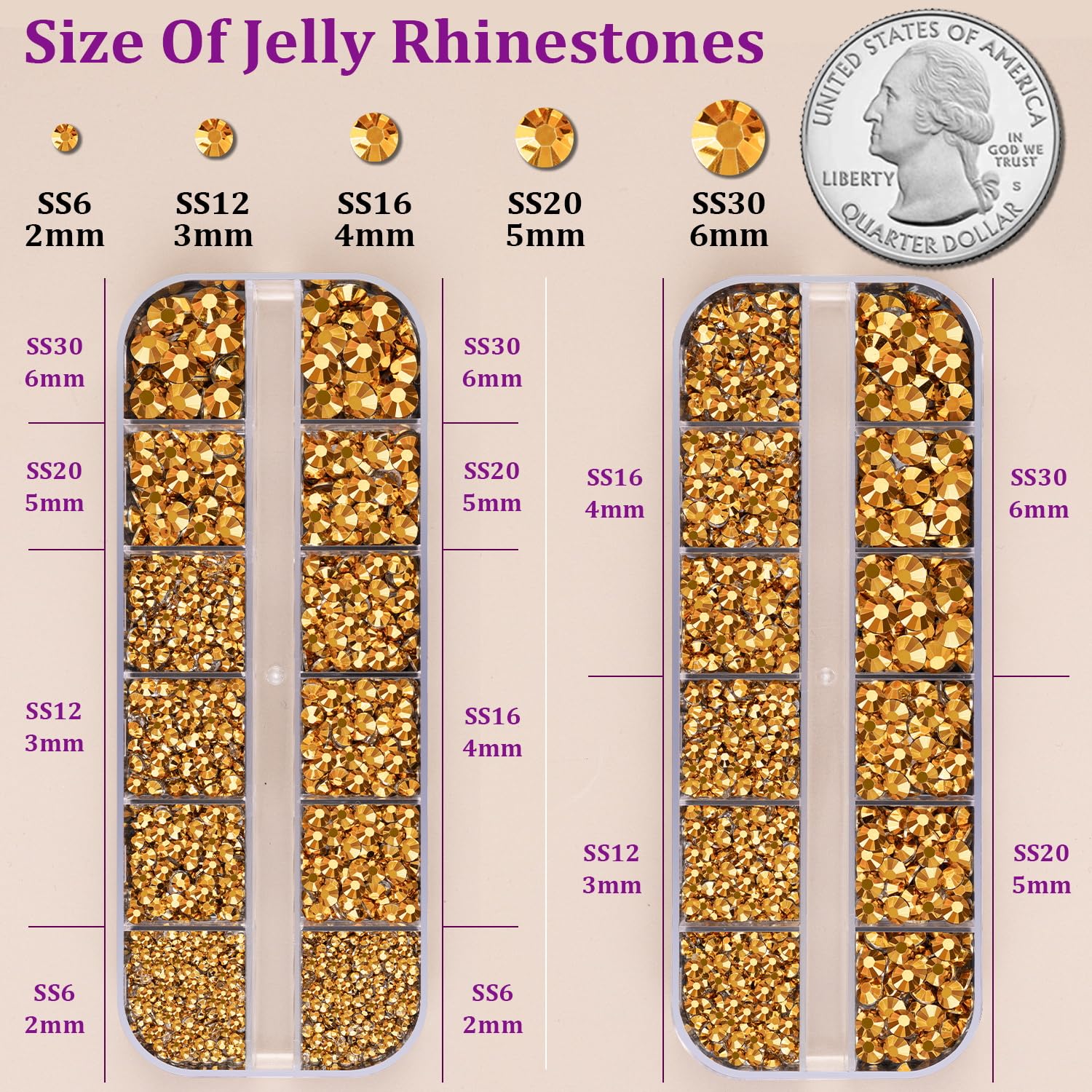 Resin Jelly Rhinestones for Crafting with B7000 Jewelry Glue, 2 Boxes Gold Flatback Crystals with 3Pcs 10ml Glue, Bedazzling Non Hotfix Gems for DIY Tumblers Clothing Shoes Manicure-BrightBean Baby