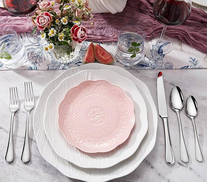 KEAWELL Premium Verona 4-Piece 6.5 inch Spoon Set – 18/10 Stainless Steel, Heavy-Duty Mirror-Finished Silverware for Daily Meals, Hosting and Special Occasions (4, Teaspoons)