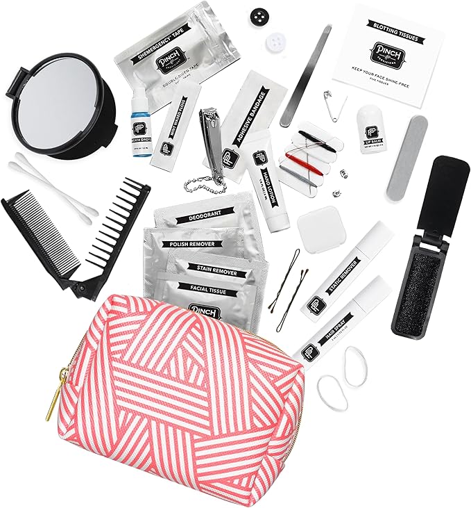 Pinch Provisions Shemergency Kit for Her, 40 Emergency Essential Items, Compact, Multi-Functional Pouch, Gift for Women, Birthday, Bachelorette Parties, and More!-BrightBean Baby