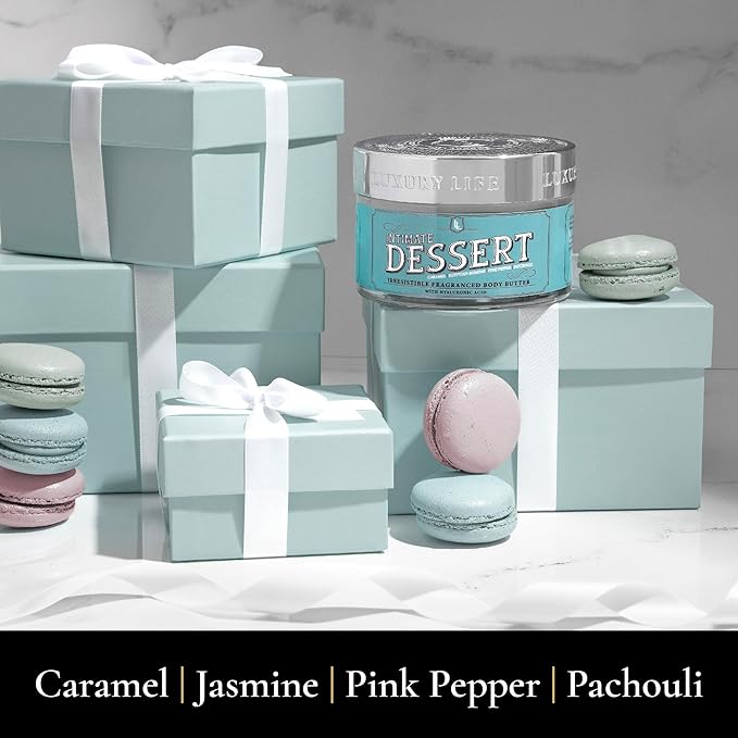 LUXURY LIFE BUTTER - Irresistibly Scented Body Butter with Hyaluronic Acid for Ultimate Moisture. Hydrates for a Non-Greasy Glamorous Glow (Presidential, Intimate Dessert, Tobacco Vanilla 5 oz)-BrightBean Baby