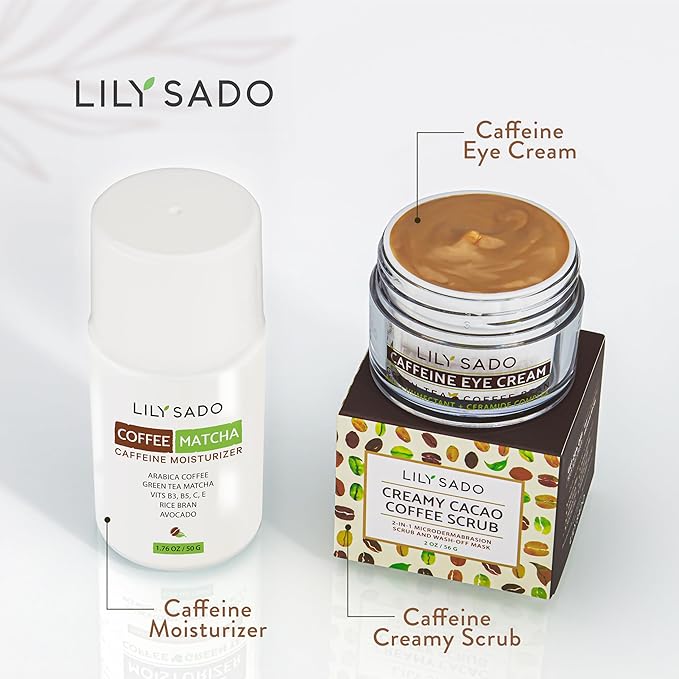 LILY SADO LILY SADO Cocoa & Coffee Creamy Face Scrub - Best Exfoliating VEGAN Facial Cleanser for Women & Men - Natural Face Wash Exfoliates & Energizes Skin, Treats Acne & Reduces Pore Size - 4 oz-BrightBean Baby