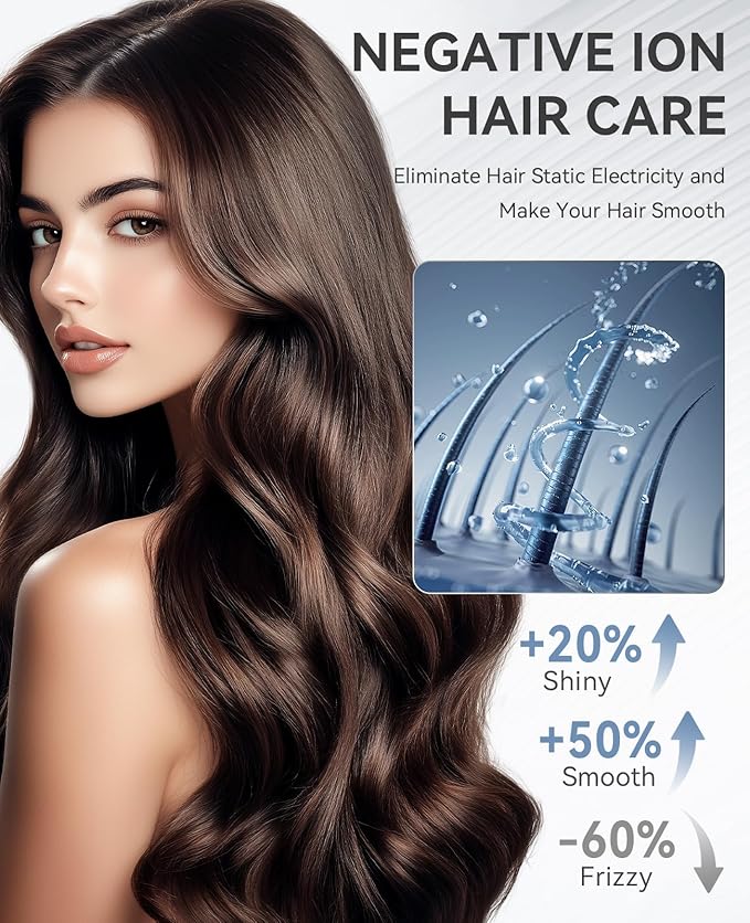 Hair Dryers for Women, CONFU Hair Dryer with Diffuser, Blow Dryers for Men, Hairdryer with Diffuser Attachment, Portable Lightweight Fast Drying Negative Ion Hairdryer for Home-BrightBean Baby