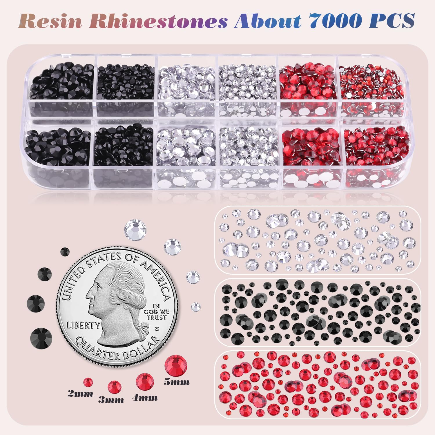 8500 PCS Flatback Rhinestones for Crafting and 3PCS B7000 Glue (Pack 1), 2 Boxes of Rainbow Resin Rhinestones Gems Charms for Bedazzling DIY Crafts Fabric Clothing Tumblers Shoes Nail Art-BrightBean Baby