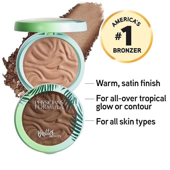 Physicians Formula Murumuru Butter Bronzer, Moisturizing, Nourishing Murumuru Butter for Silky Glow, Dermatologist Tested, Hypoallergenic, Vegan & Cruelty-Free - Sculpting Bronzer-BrightBean Baby