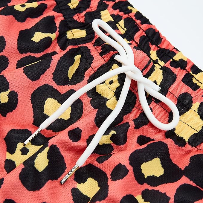 Fashion Funny Animal Printing Swim Trunks 5 inch Inseam Quick Dry Active Board Shorts for Men-BrightBean Baby