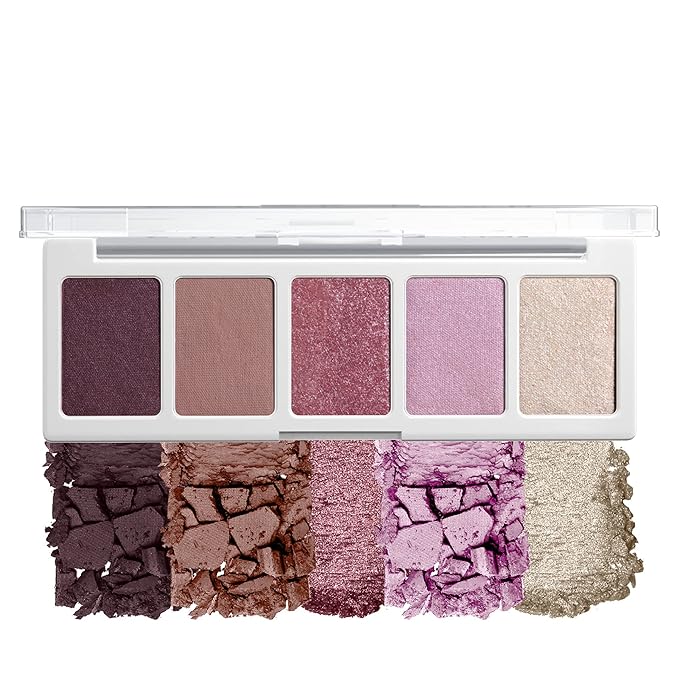 wet n wild Color Icon Eyeshadow Makeup 5 Pan Palette, Matte, Shimmer, Metallic, Long Wearing, Rich Buttery Pigment, Cruelty Free - Petalette-BrightBean Baby