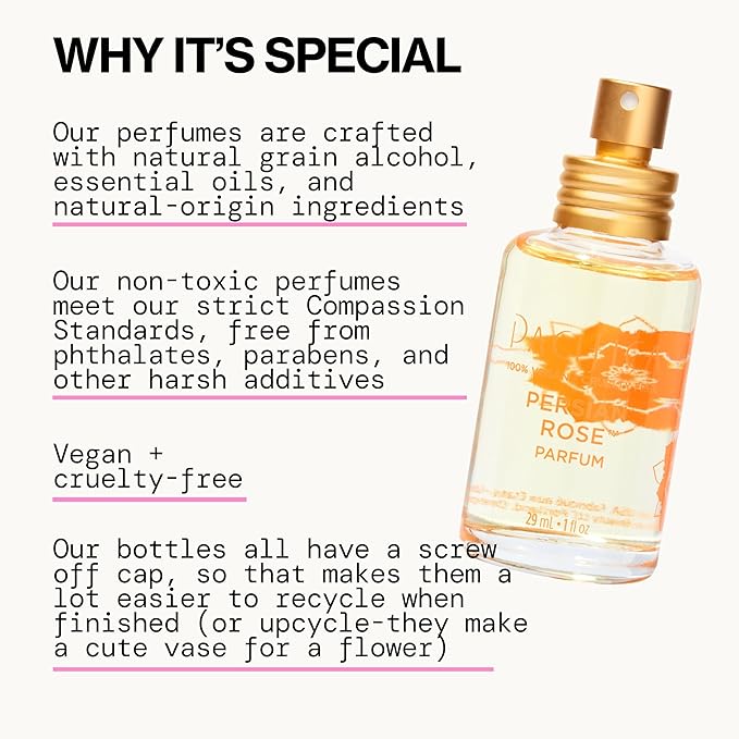 Pacifica Beauty, Persian Rose Clean Fragrance Spray Perfume, Made with Natural & Essential Oils, Fresh Rose Scent, Vegan + Cruelty Free, Phthalate-Free, Paraben-Free, Gifts for Her, 29 ml. 1 fl. oz-BrightBean Baby