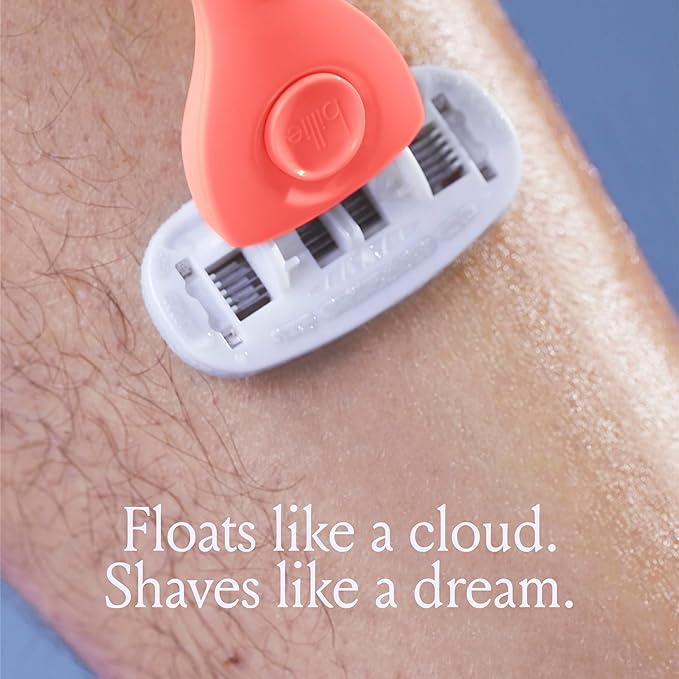 Billie Razors for Women Shave Kit – Women’s Razor + 4 x 5-Blade Razor Refills + Magnetic Holder – Coral-BrightBean Baby