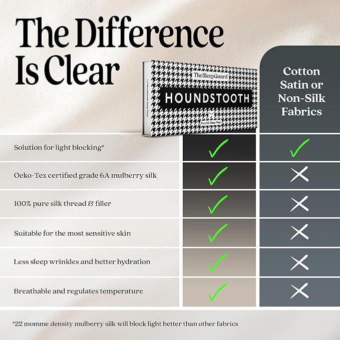 Pure Silk Sleep Mask [100% 6A Mulberry Silk, 22 Momme] Light Blocking Travel Essentials. Eye Masks for Sleeping. Black Oeko-Tex Blindfold. Eye Covers for Men & Women-BrightBean Baby