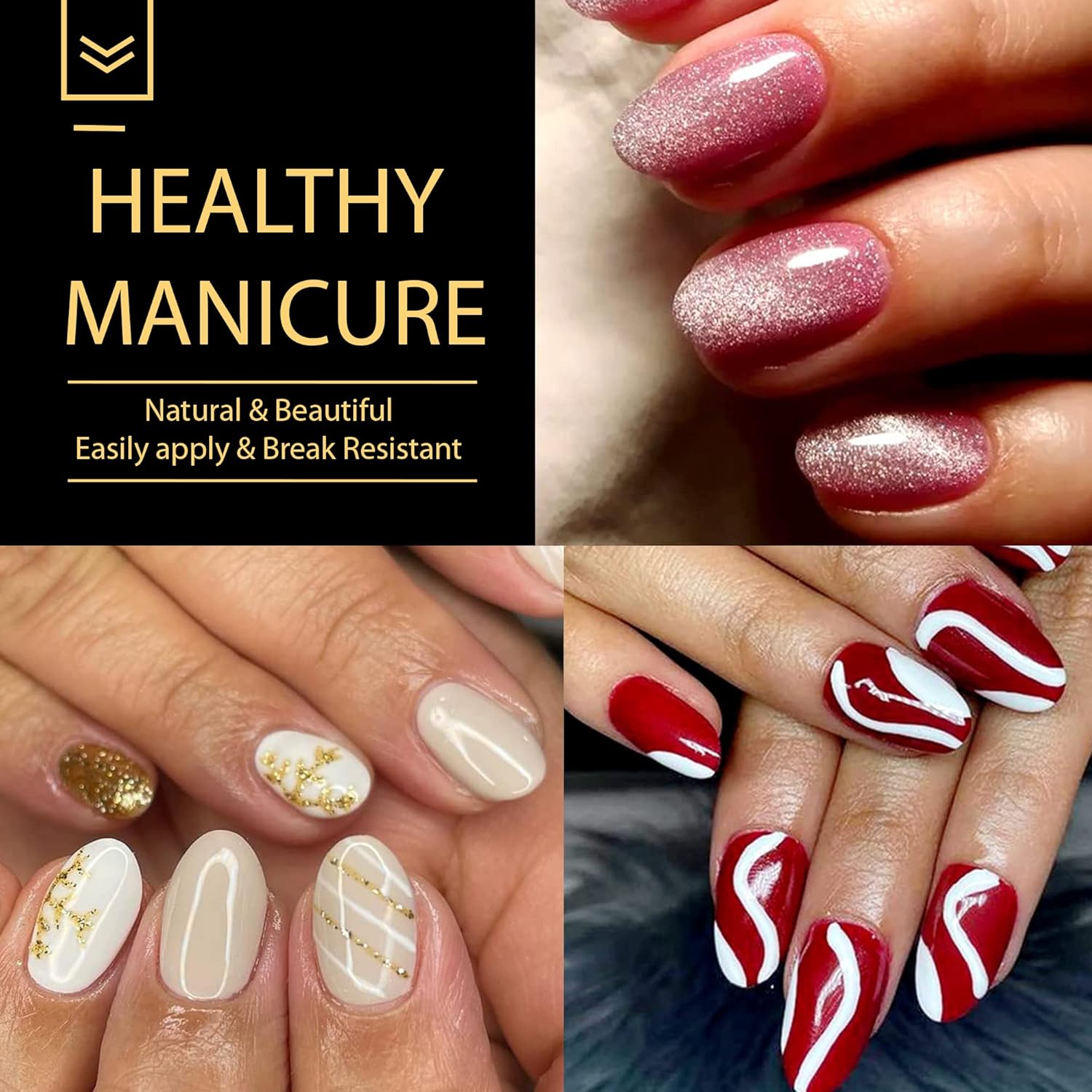 UNA GELLA 600Pcs Short Oval Almond Gel Nail Tips, Pre-file Round Almond Nail Tips 12 Sizes Soft Gel Clear Fake Nails Tips Full Cover for Nails Extension Home DIY Salon with Box-BrightBean Baby