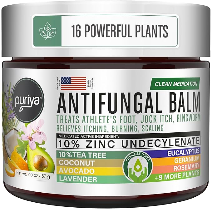 Puriya Clinically Proven Antifungal Cream for Skin Fungus, Extra-Strength Athletes Foot Cream Treatment, Jock Itch, Ringworm Treatment for Humans, Anti Fungal Itchy Skin Relief with Tea Tree Oil-BrightBean Baby