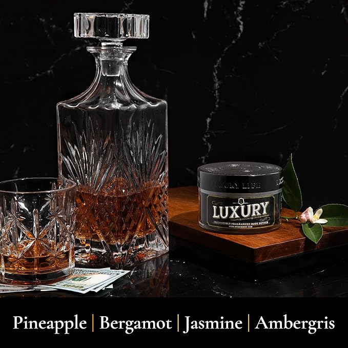 LUXURY LIFE BUTTER - Irresistibly Scented Body Butter with Hyaluronic Acid for Ultimate Moisture. Hydrates for a Non-Greasy Glamorous Glow (Presidential, Fresh Attraction, Luxury 5 oz)-BrightBean Baby