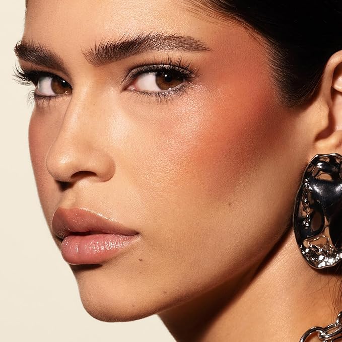 Morphe Hot Shot Blush Drops - Hydrating, Buildable Liquid Blush for Cheeks with Niacinamide and Antioxidants- Buildable, Waterweight Formula for a Natural Finish - Natural Heat (0.5 Fl Oz)-BrightBean Baby