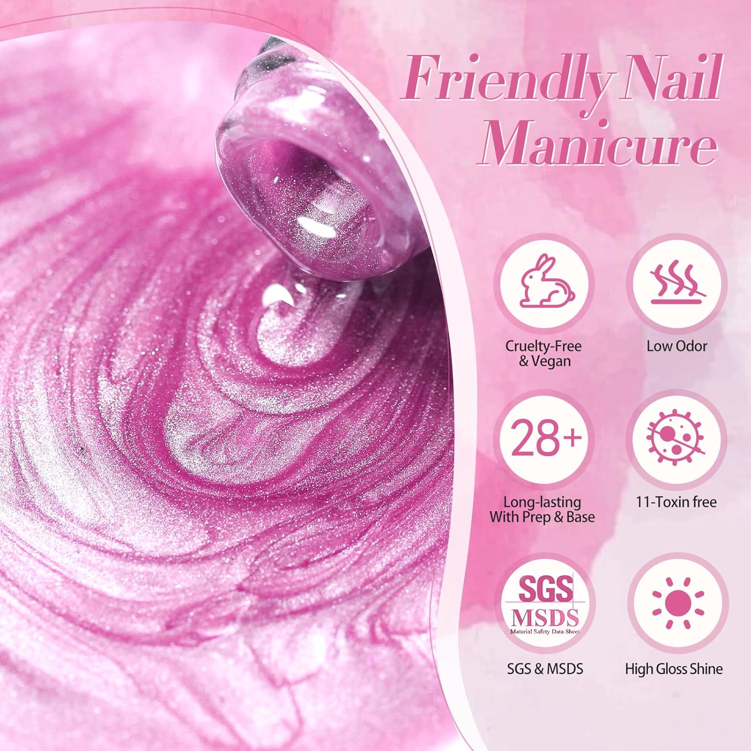 Born Pretty Cat Magnetic Eye Gel Nail Polish,Pink Glitter Cat Magnetic Gel Nail Polish Love Letter Magnetic Nail Polish for Nail Art Manicure Salon DIY at Home 15ML-BrightBean Baby