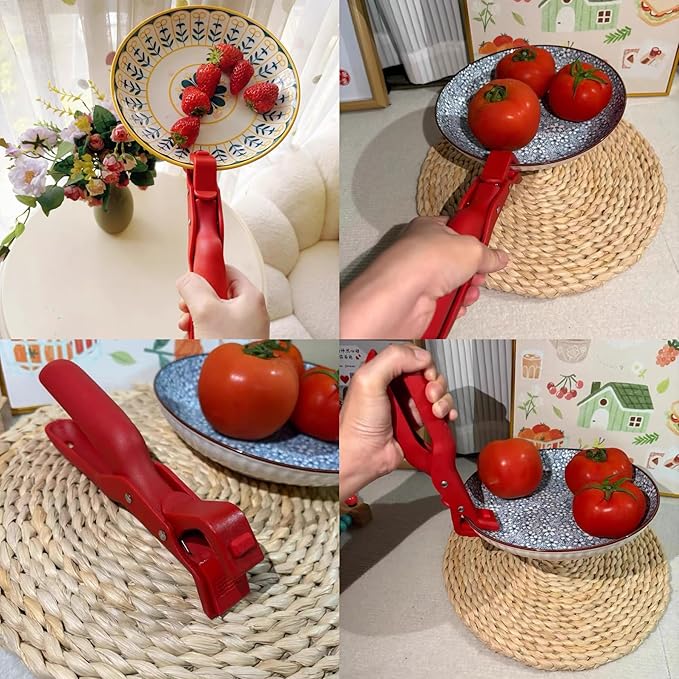 2PCS Anti-Scald Bowl Clip,For Kitchen, Hot Bowl Dish Plate Gripper Clips Tongs Clamp Holder, Kitchen Silicone Anti Slip Clip 2025 Upgraded Silicone Clip