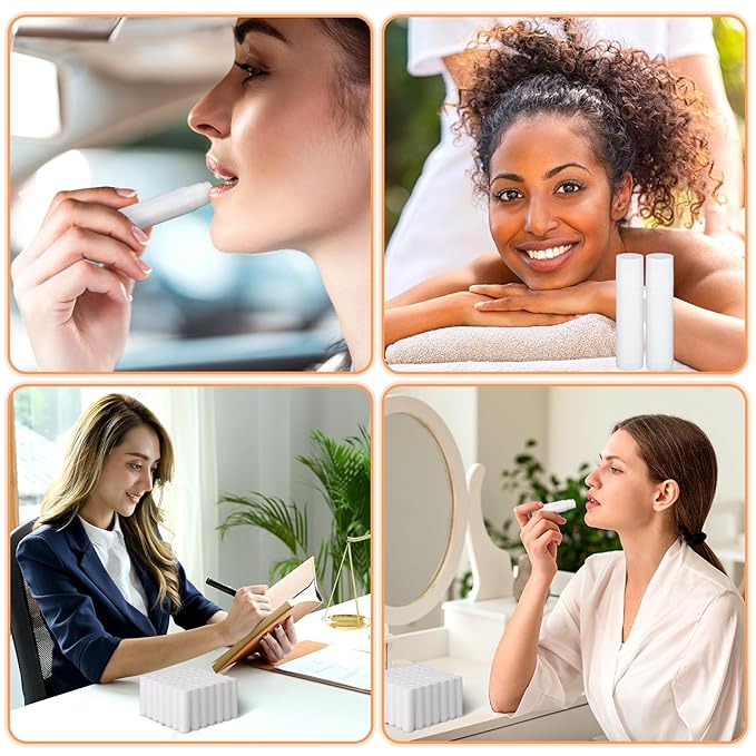 Demissle 300 Pcs Unlabeled Lip Balms Bulk Chapped Stick Blank Mini Lip Balm Gifts Moisturizing Lip Balm Party Favors for Women Homeless Guests Wedding Bridal Shower Baby Shower Favors(Vanilla)-BrightBean Baby