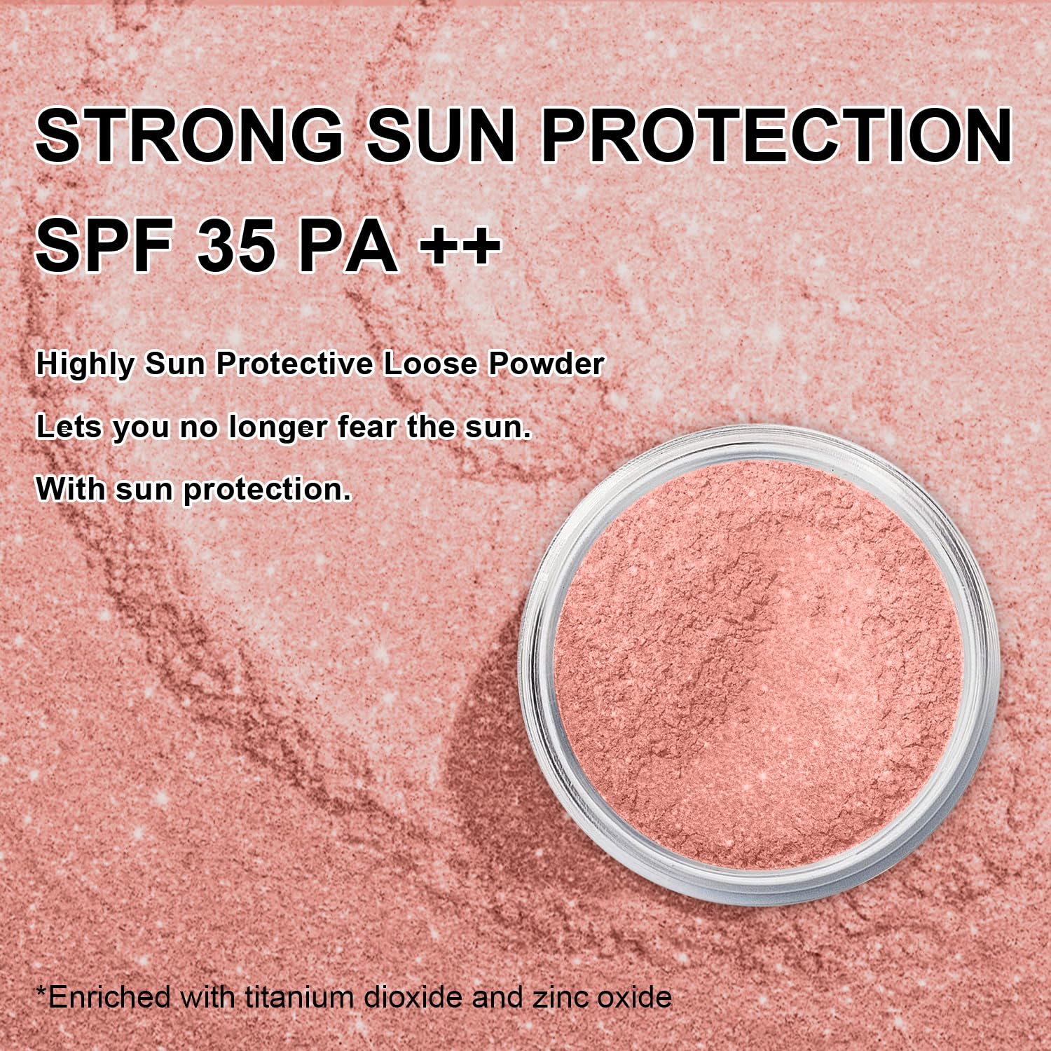 Mineral Powder Blush, SPF 35, Sunscreen Shimmer Loose Mineral Blush, Natural Face Glow Powder, Buildable Coverage for Healthy-looking Color (#07 Shine Rose BlushMakeup)-BrightBean Baby
