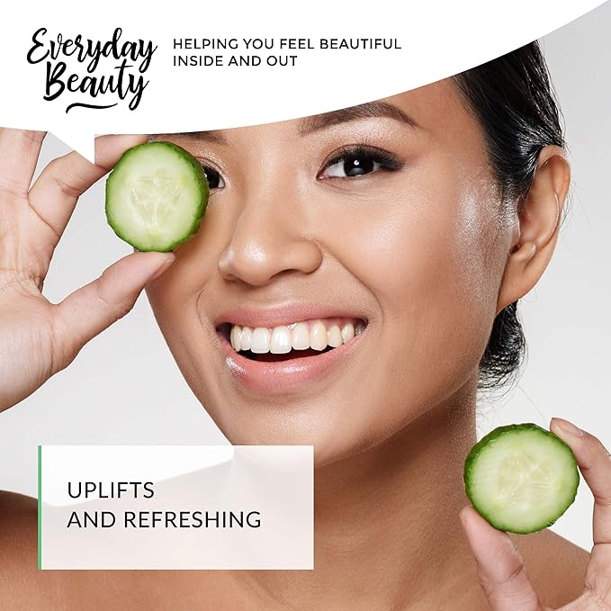 Cucumber Hydrosol Facial Toner - All Natural Hydrating Spray Mist for Face and Hair - 100% All Natural Cucumber Water Hydrosol 8oz with Fine Mist Cap-BrightBean Baby