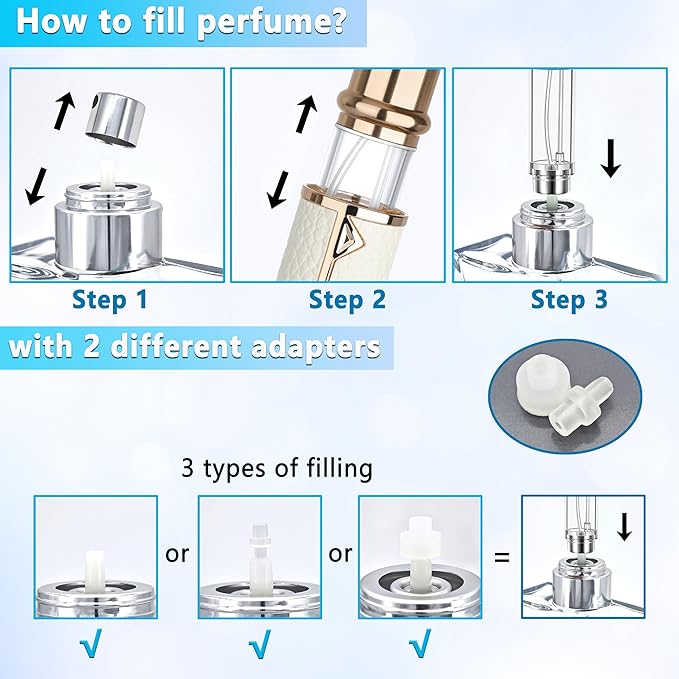 Refillable Travel Perfume Atomizer Bottle - 5ml Luxury Pocket Perfume Dispenser Pump, Travel Perfume Atomiser, Cologne Dispenser, Portable Size Sprayer Bottle for Traveling (Pink)-BrightBean Baby