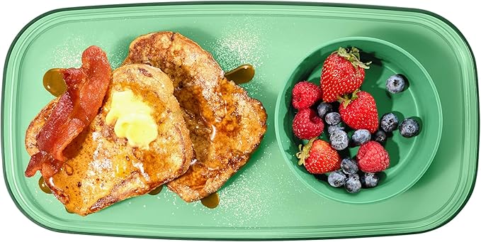 madesmart dipware Small Serving Plate, Collapsible & Removable Dip Bowl for Salsa, Queso, Sald, Olives, Premium Dishwasher & Microwave Safe, Multipurpose Plate & Bowl, Sage