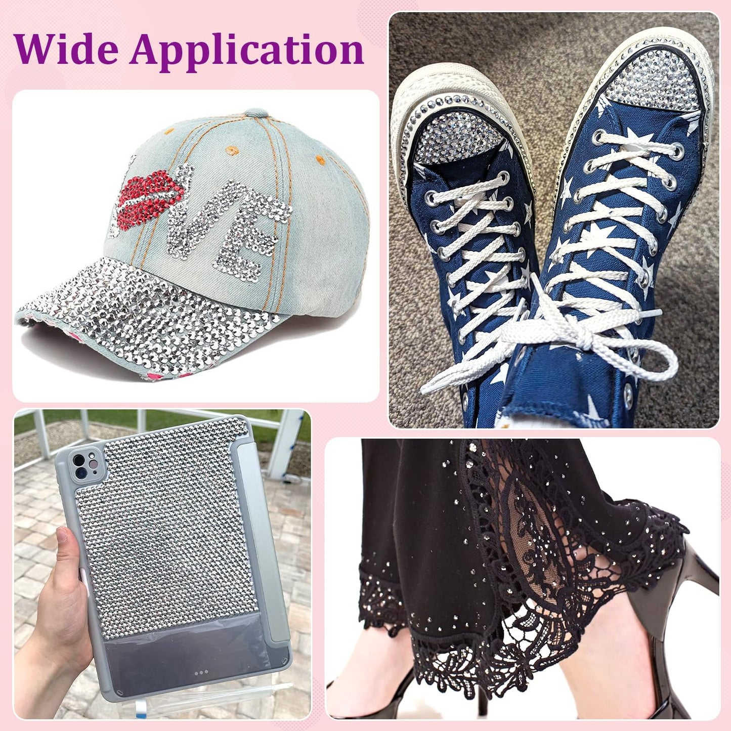 25000Pcs Resin Rhinestones with Tweezers for Crafting, Silver 2-6mm Mixed Sizes Non Hotfix Flatback Gems, Bedazzling Crystal for DIY Craft Clothing Mugs Tumblers Shoes Fabric Decor Nail Art-BrightBean Baby