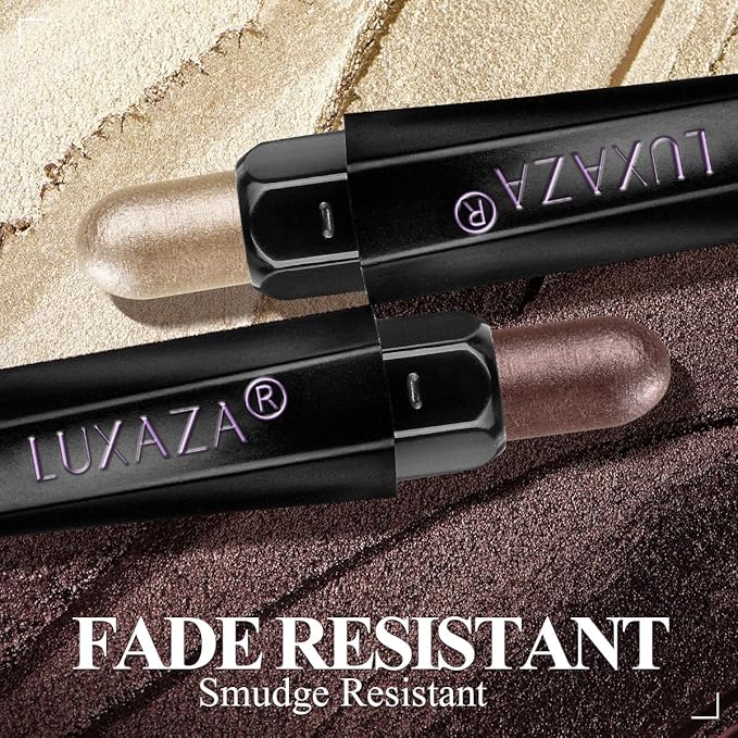 Brown Eyeshadow Stick Makeup 6PCS Set, Neutral Eyeshadow Palette Metallic Shimmer Matte Cream Eye Shadow Eyeliner Brightener Pencil Crayon - TAUPE MAUVE-BrightBean Baby