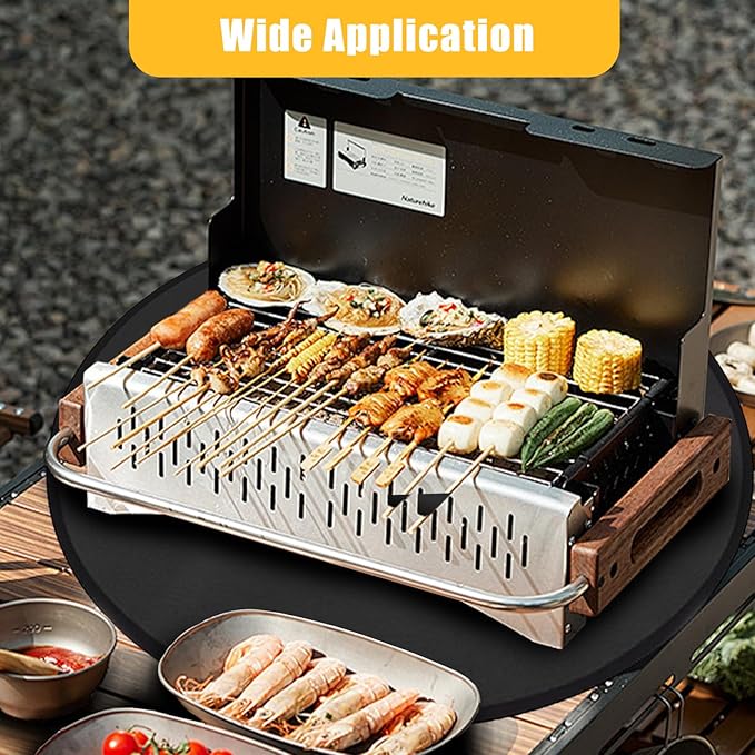 24" Round Grill Mat - Fireproof Heat Resistant BBQ Pad
