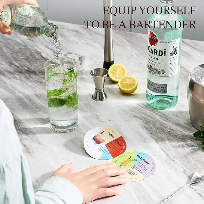 KITESSENSU Cocktail Shaker Set, 2-Piece Boston Shaker Set for Drink Mixing, Premium 18/8 Stainless Steel Martini Shaker for Bartending and Home Bar - 18oz & 28oz, Recipes Booklet Included, Silver