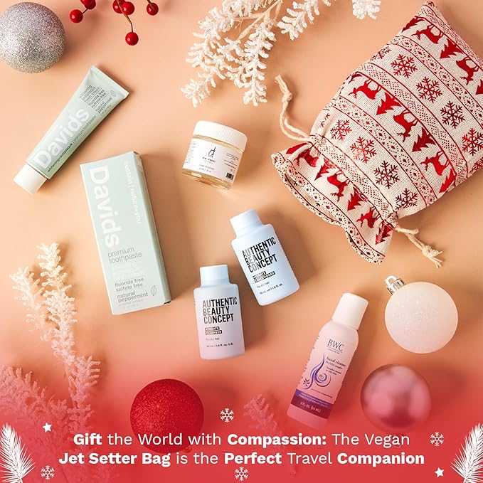 Jet Setter's Selfcare Essentials - Vegan Beauty Set Gift for Women - On-the-Go Skincare And Vacation Beauty Essentials - Compact Travel Size Beauty Products Gift Set - Great Christmas Gift for Her-BrightBean Baby