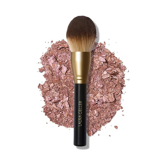 LAURA GELLER NEW YORK Classic Bronzer Brush | Fluffy Powder Brush, Contour & Define, Vegan Bristles-BrightBean Baby