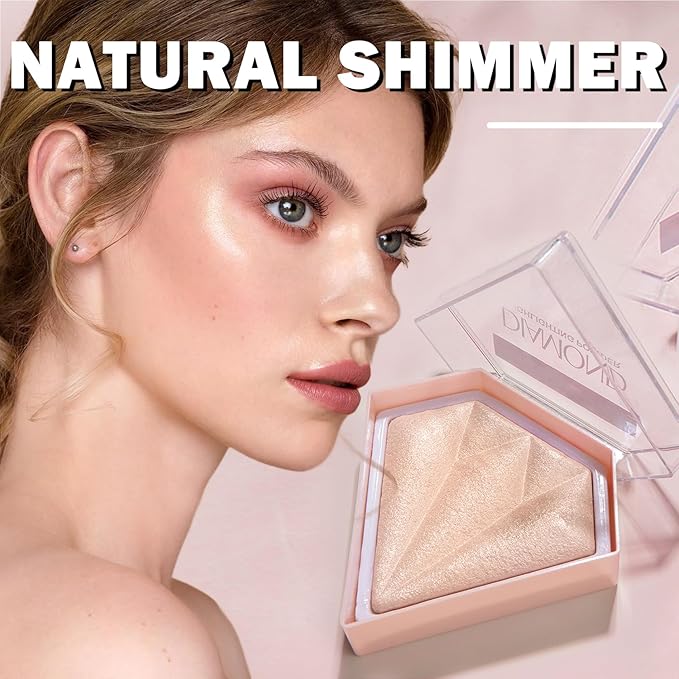 White Highlighter Makeup Palette Face Highlighter Powder Iluminadores De Maquillaje Narutal Shimmer Glitter Highlighter Contour Powder Makeup Palette-04 Ginger Color-BrightBean Baby