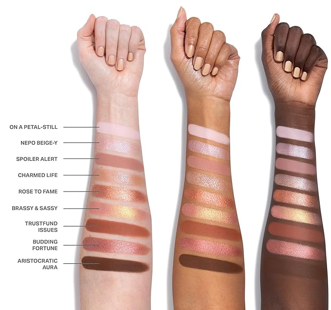 Morphe Rich & Foiled Artistry Palette - Foil-Effect Eyeshadow Palette with Matte, Shimmer & Foil Finishes - Mauve & Pink Eyeshadow with Luminous Payoff - Rose to Fame (0.35 oz)-BrightBean Baby