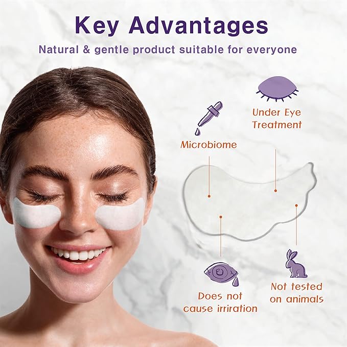 Purederm Biome Energizing Under Eye Mask (4 Pack) – Rich Biome Under Eye Patches for improving skin barrier & Moisturizing-BrightBean Baby