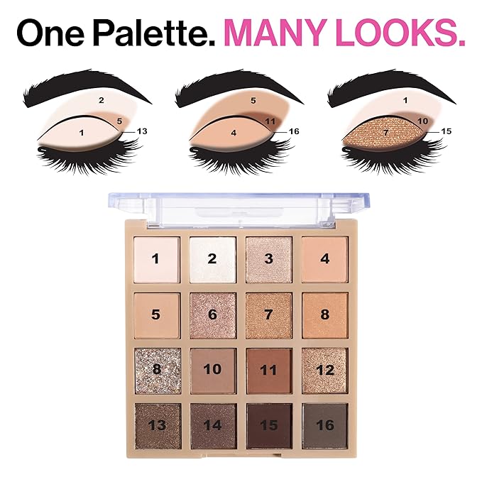 wet n wild Always Naked Palette, Nude Neutral Eye Makeup, Blendable, Warm And Cool Nude Pigments, Matte, Shimmer, Glitter, Creamy Smooth-BrightBean Baby