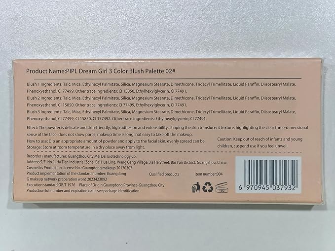 3 Color Matte Pink Blush Palette with Brush, Long Lasting Cheek Makeup, Light and Smooth Blush Powder for Face Beauty-BrightBean Baby